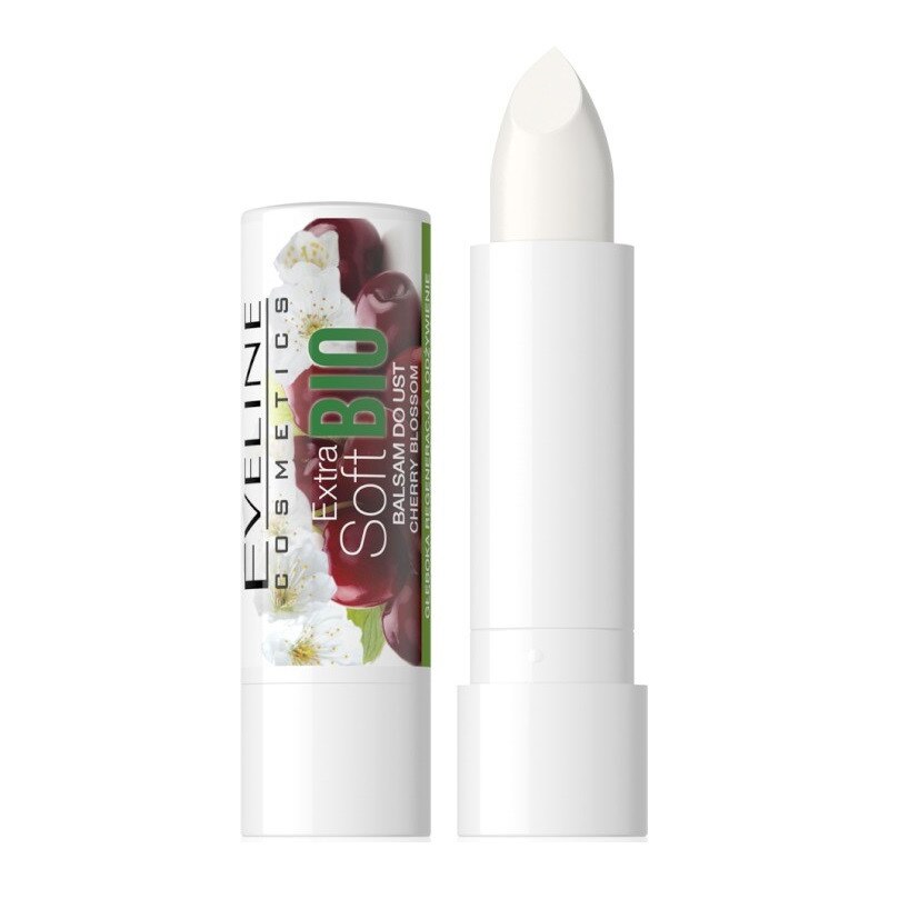 Balsam de buze, Eveline Cosmetics, Extra Soft Bio, Cherry Blossom