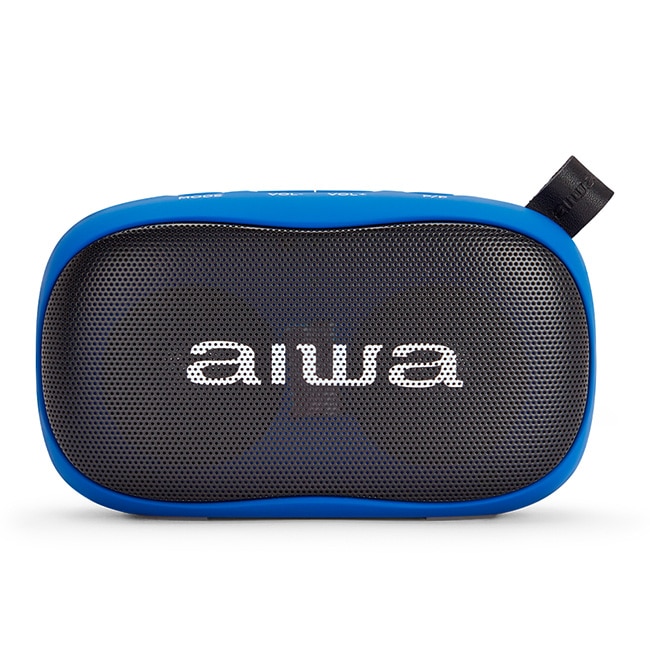 Boxa portabila Aiwa BS-110BL, Bluetooth, Micro SD, Microfon, Putere 10W, Negru/Albastru