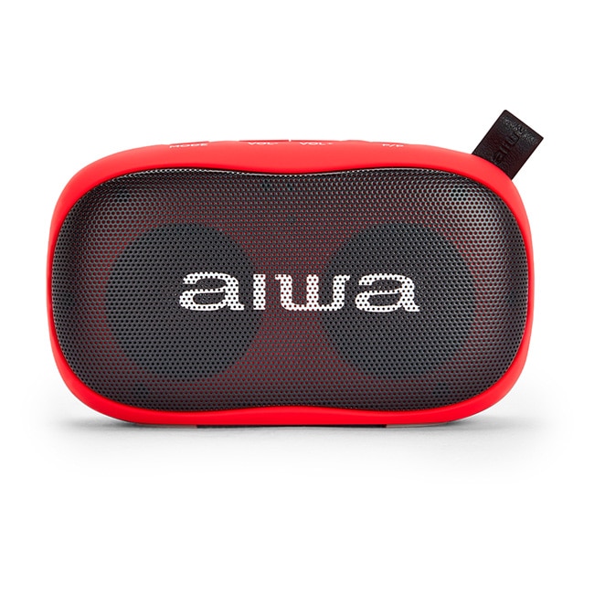 Boxa portabila Aiwa BS-110RD, Bluetooth, Micro SD, Microfon, Putere 10W, Negru/Rosu