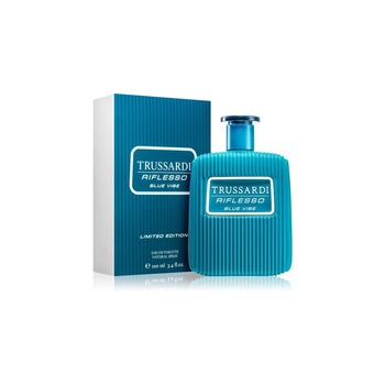 Apa de toaleta Trussardi, Riflesso Blue Vibe Limited Edition, Barbati, 100 ml Apa de toaleta Trussardi, Riflesso Blue Vibe Limited Edition, Barbati, 100 ml