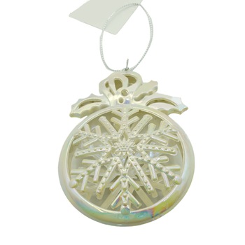 Ornament brad de Craciun, Perlat, Rotund, 8 cm x 11 cm, Plastic, Flippy Ornament brad de Craciun, Perlat, Rotund, 8 cm x 11 cm, Plastic, Flippy