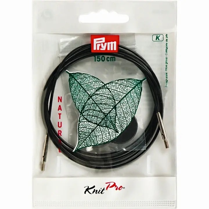 Accesoriu pentru andrele si crosete Prym Knit Pro, cablu de prelungire de 150 cm, cu accesorii incluse