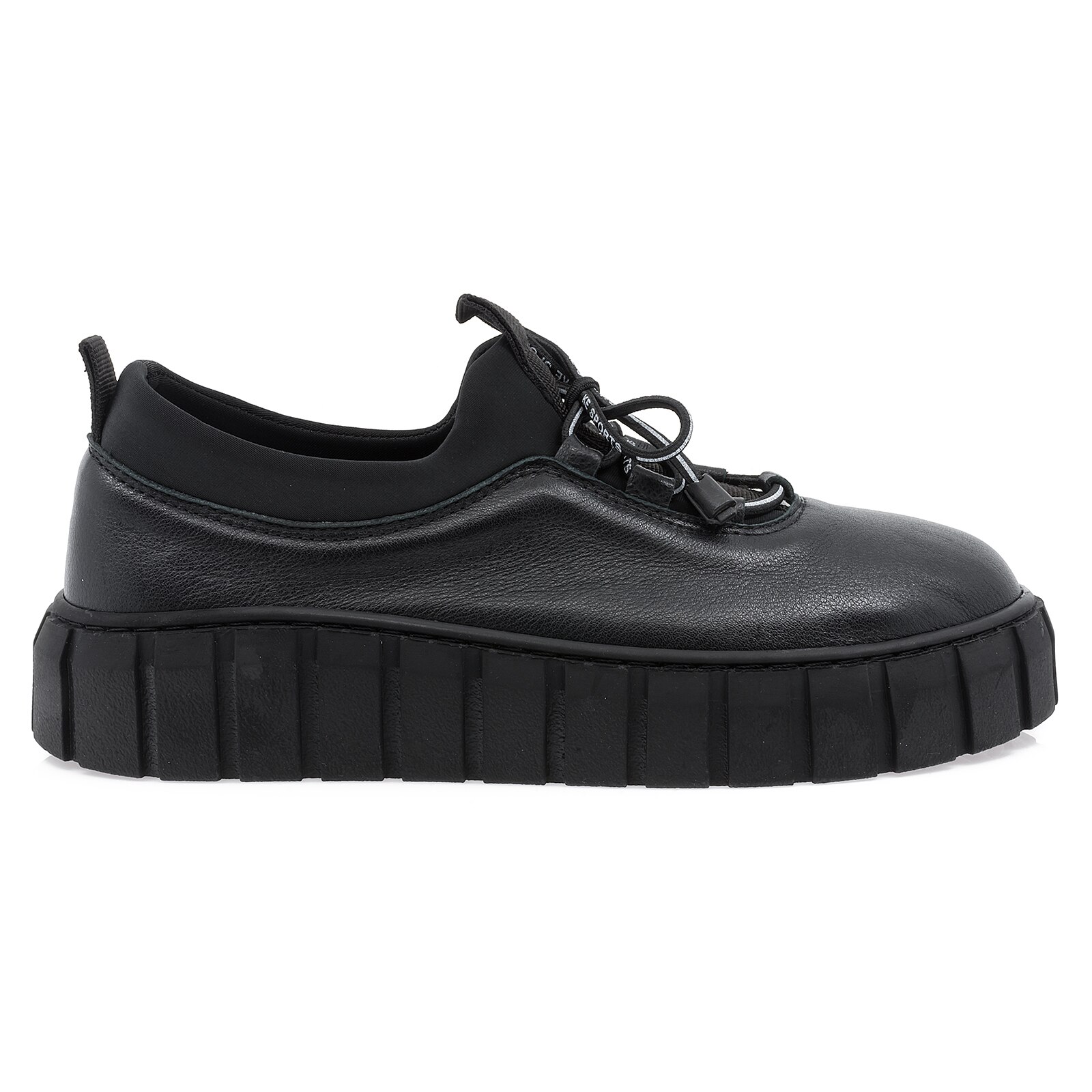 Pantofi dama, Caspian, CAS-D30-33, casual, piele naturala, Negru