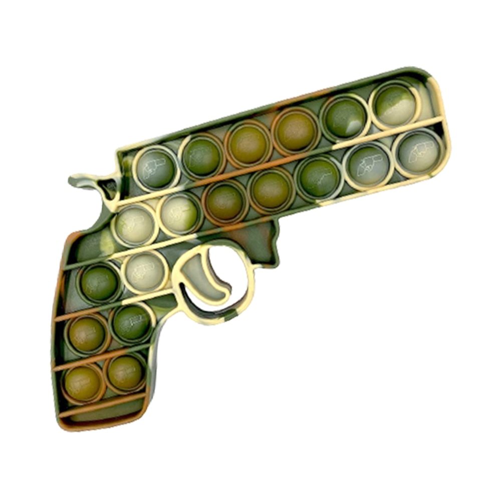 Jucarie Pop It Zenuk® - Pistol, Sensory Fidget Toy, Antistres, Multicolor