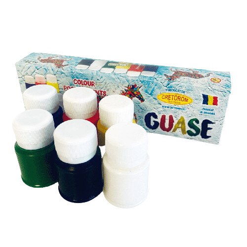 Acuarele Guase, Cretorom, 6x30 ml