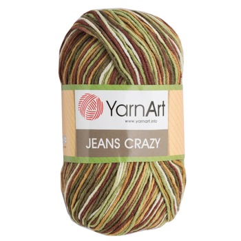 Fir Textil Yarn Art Jeans Crazy 7203,pentru crosetat si tricotat, bumbac, multicolor, 160 m Fir Textil Yarn Art Jeans Crazy 7203,pentru crosetat si tricotat, bumbac, multicolor, 160 m