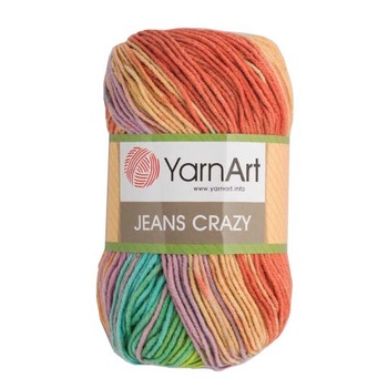Fir Textil Yarn Art Jeans Crazy 8202,pentru crosetat si tricotat, bumbac, multicolor, 160 m Fir Textil Yarn Art Jeans Crazy 8202,pentru crosetat si tricotat, bumbac, multicolor, 160 m