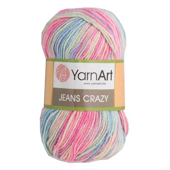 Fir Textil Yarn Art Jeans Crazy 7205,pentru crosetat si tricotat, bumbac, multicolor, 160 m Fir Textil Yarn Art Jeans Crazy 7205,pentru crosetat si tricotat, bumbac, multicolor, 160 m