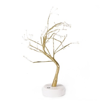 Lampa de veghe, Vaxiuja, Model Copac, LED, Gypsophila, Lumina calda, Auriu Lampa de veghe, Vaxiuja, Model Copac, LED, Gypsophila, Lumina calda, Auriu