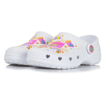 Slapi Skechers Heart Charmer-photobomb 308003LWMLT Copii Alb Slapi Skechers Heart Charmer-photobomb 308003LWMLT Copii Alb