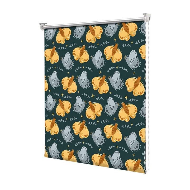 Roleta Art Shade tip Jaluzea cu Rulou si sistem inclus, Art Star, Fluturi zburdalnici, Pattern, Decoratiuni, Latime 85 cm x Inaltime 190 cm