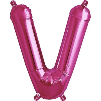Balon folie litera V mini magenta, 41 cm, Northstar Balon folie litera V mini magenta, 41 cm, Northstar