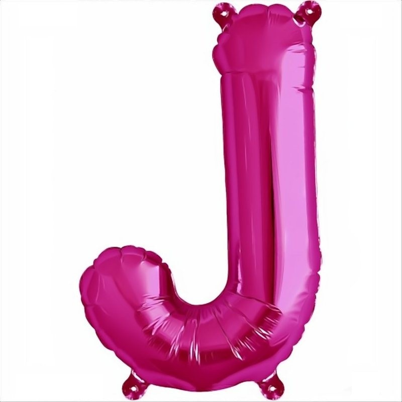 Balon folie litera J mini magenta, 41 cm, Northstar