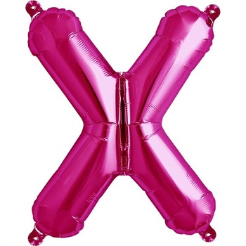 Balon folie litera X mini magenta, 41 cm, Northstar Balon folie litera X mini magenta, 41 cm, Northstar