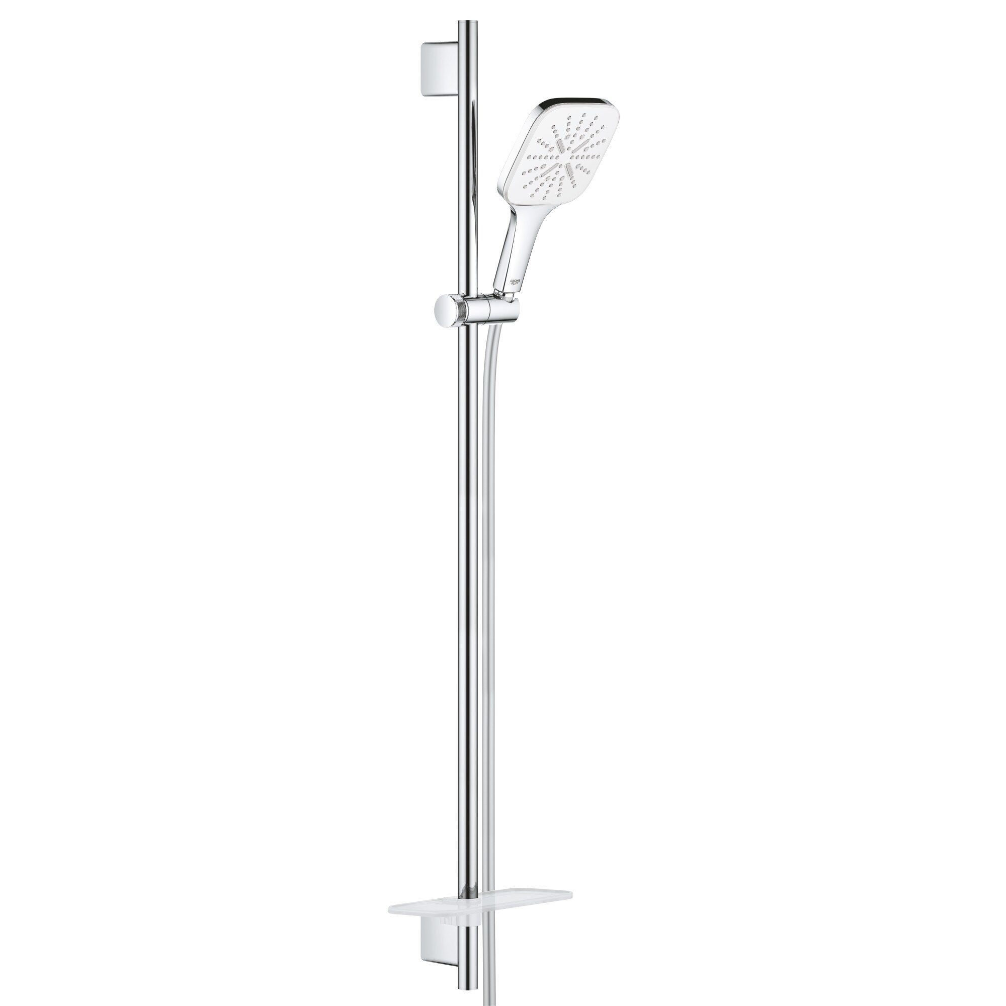 Coloana de dus Grohe Rainshower SmartActive 130 Cube 26586LS0, aparenta, 1/2'', universala, 3 functii, crom