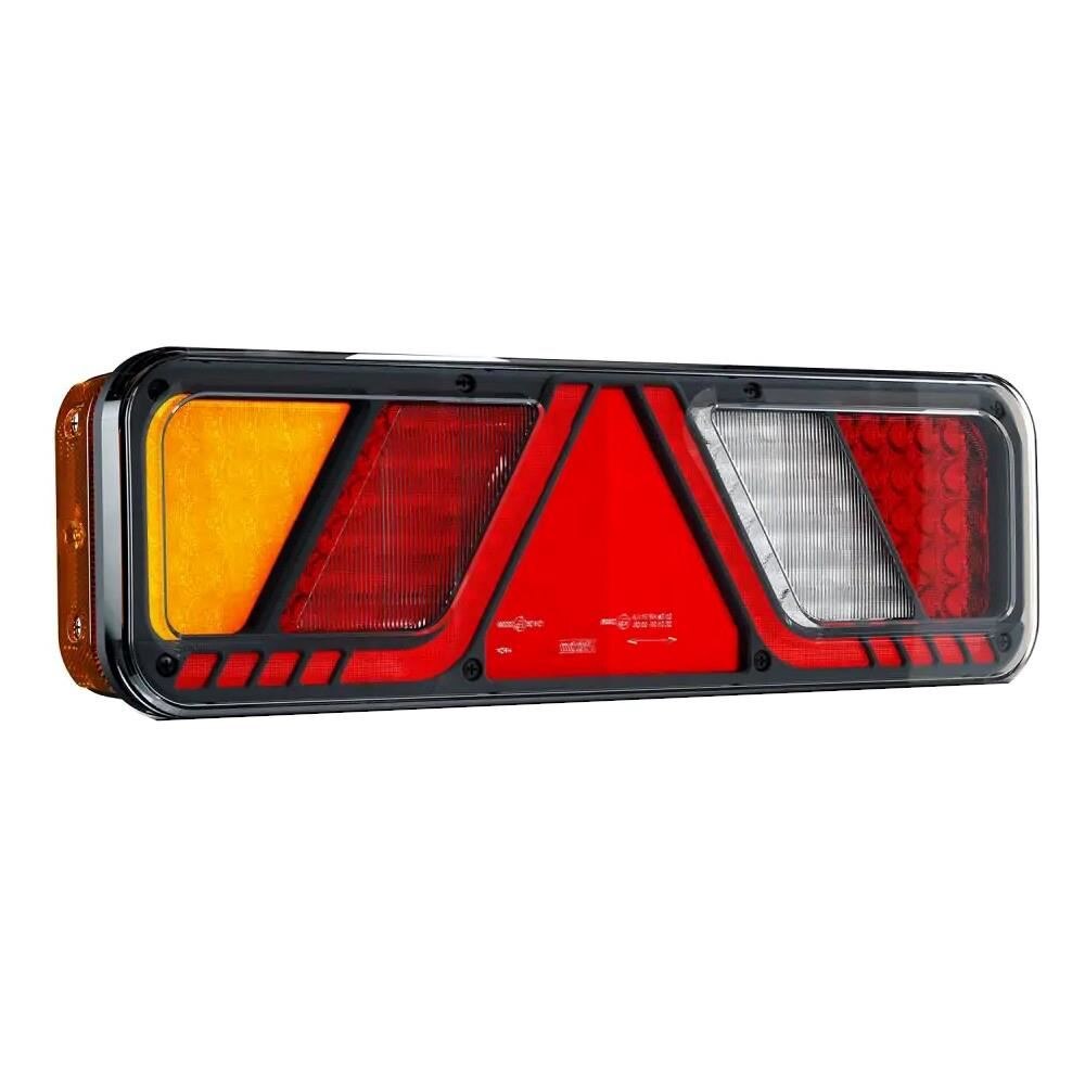 Lampa stop 450x138, 24V, LED, 6 functii, ceata, mers inapoi, cu triunghi, dreapta, FT-700-066L Fristom