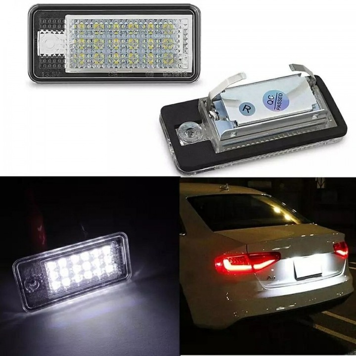 2 db LED-es számlámpa készlet, Audi A3 8P, A4 B6, A4 B7, A6 C6, S6, A8 D3, Q7, RS4, RS6