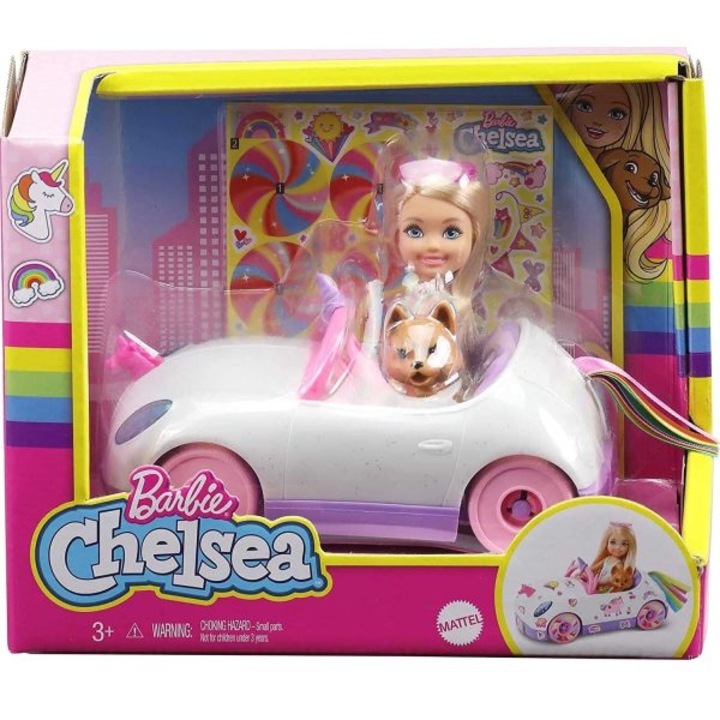 Barbie - Chelsea baba unikornisos autóval