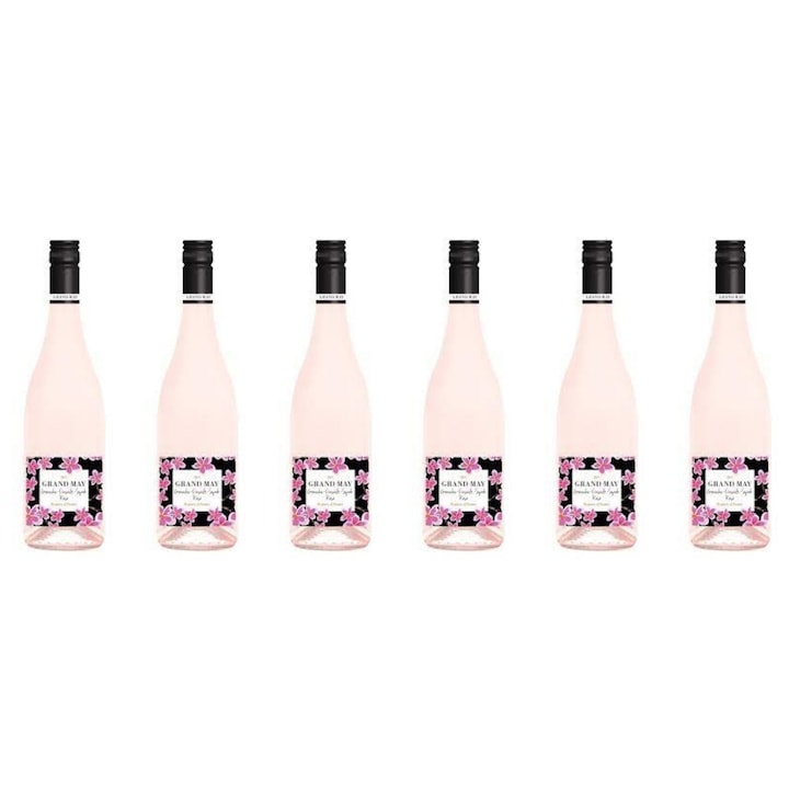 Комплект Вино Grand May Rose 2023 0.75, 6 бутилки
