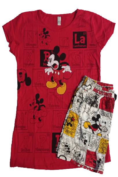Pijama dama Mickey Chem, Rosu