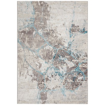 Covor Oriental & Clasic Opulence, Gri/Turcoaz 80x150, C04-479512 Covor Oriental & Clasic Opulence, Gri/Turcoaz 80x150, C04-479512