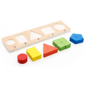 Puzzle Montessori, Partile unui Intreg cu 5 reprezentari, WD9517-A RCO® Puzzle Montessori, Partile unui Intreg cu 5 reprezentari, WD9517-A RCO®