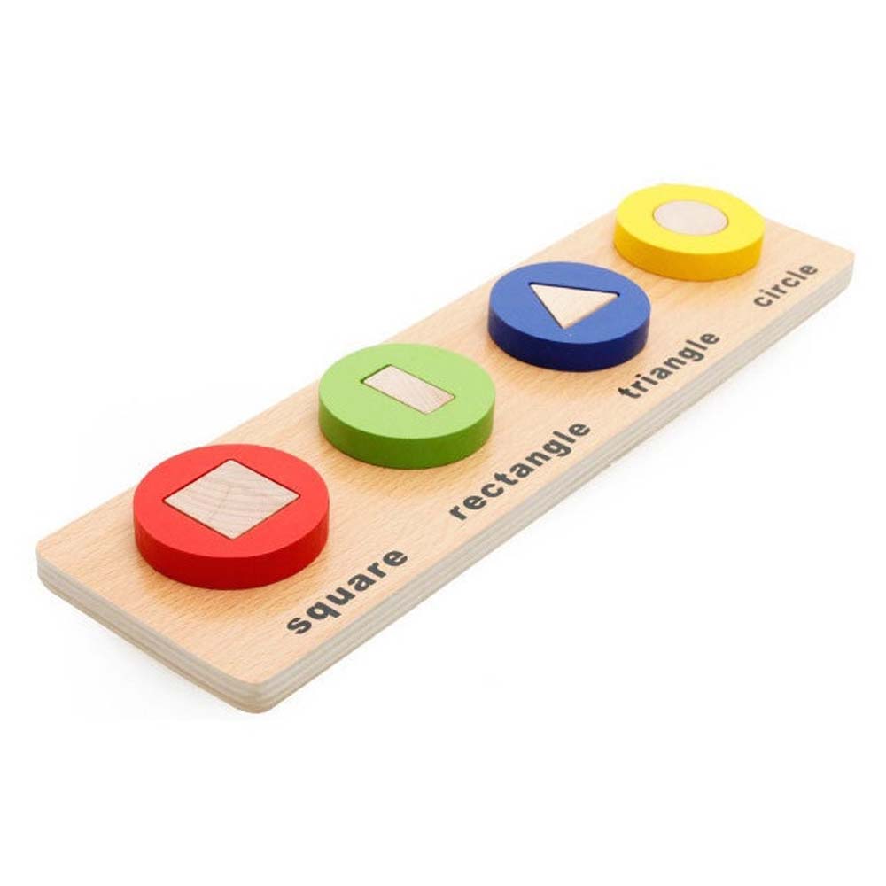 Puzzle Montessori, cu 4 forme geometrice in cerc, WD9517-C RCO®