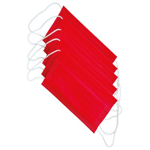 Set Masca Medicala TOVSAT, 4 straturi, BFE98%, TIp IIR - ROSU (50BUC)