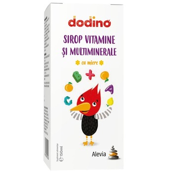Supliment alimentar Dodino Sirop Vitamine si multiminerale Alevia, 150 ml Supliment alimentar Dodino Sirop Vitamine si multiminerale Alevia, 150 ml