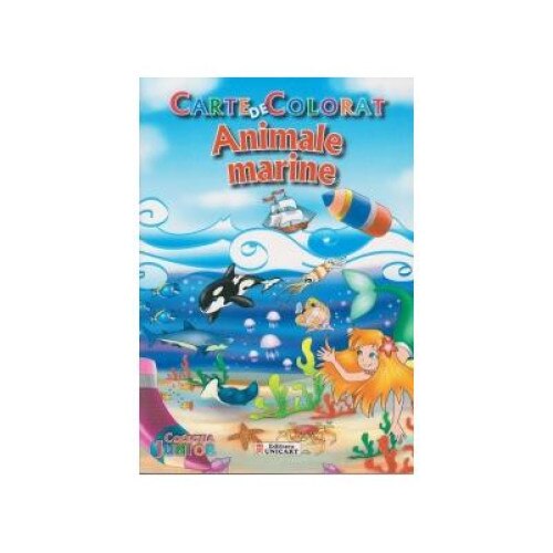 Carte de colorat - Animale marine