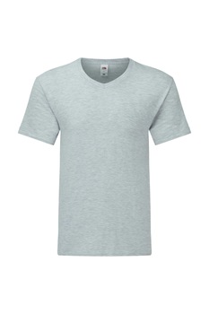 Tricou cu maneca scurta barbati Fruit of the Loom, Decolteu in V, Bumbac, Gri, Gri Tricou cu maneca scurta barbati Fruit of the Loom, Decolteu in V, Bumbac, Gri, Gri