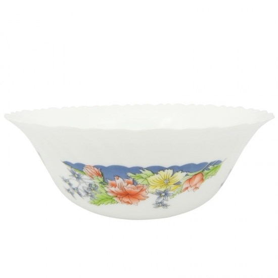 Bol opal,alb cu imprimeu floral,Luminarc,25cm