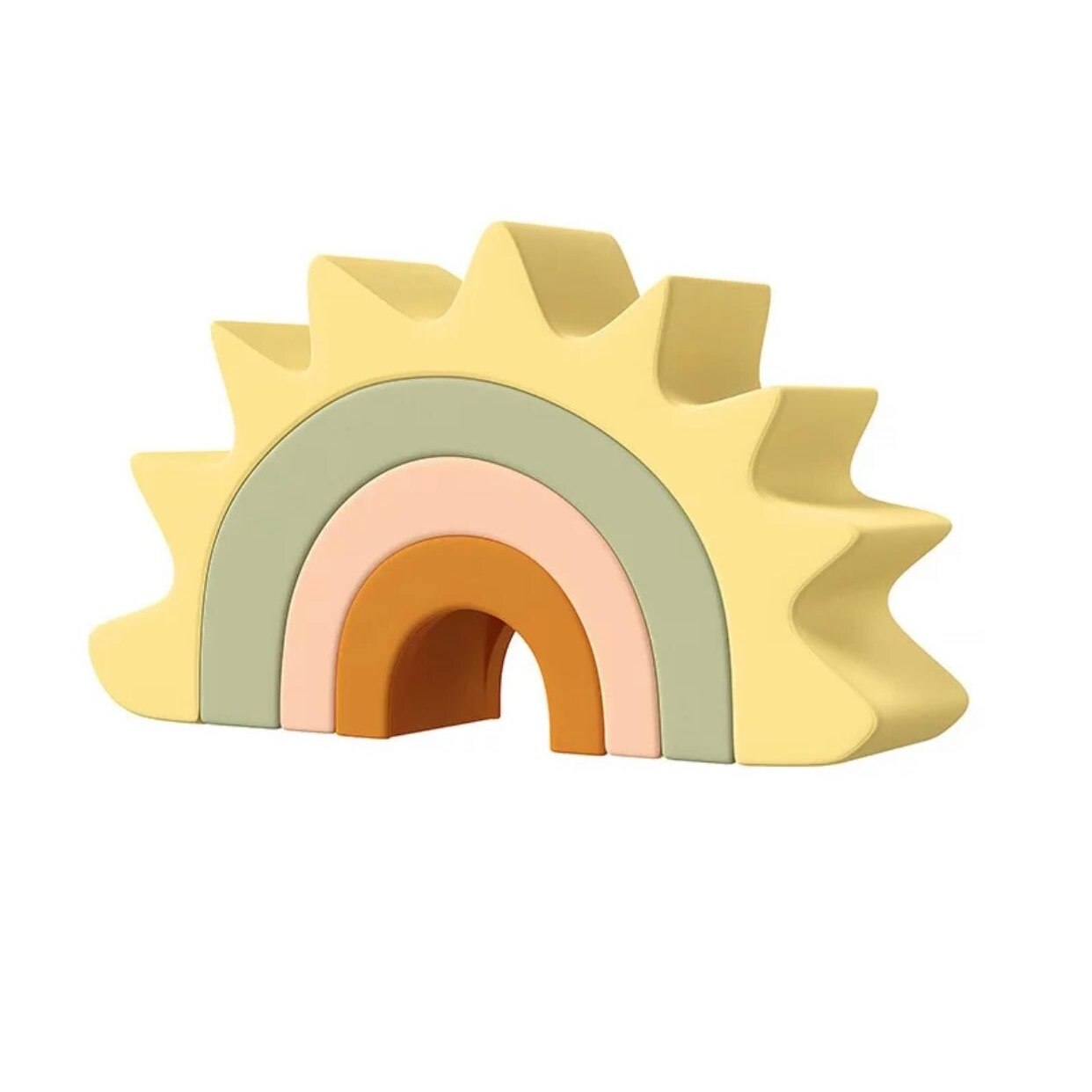 Joc de Stivuire Soare, silicon alimentar, 4 piese, multicolor