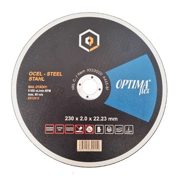 Disc abraziv pentru taiat metal si Inox OPTIMA flex 230 x 2 x 22,2 Disc abraziv pentru taiat metal si Inox OPTIMA flex 230 x 2 x 22,2