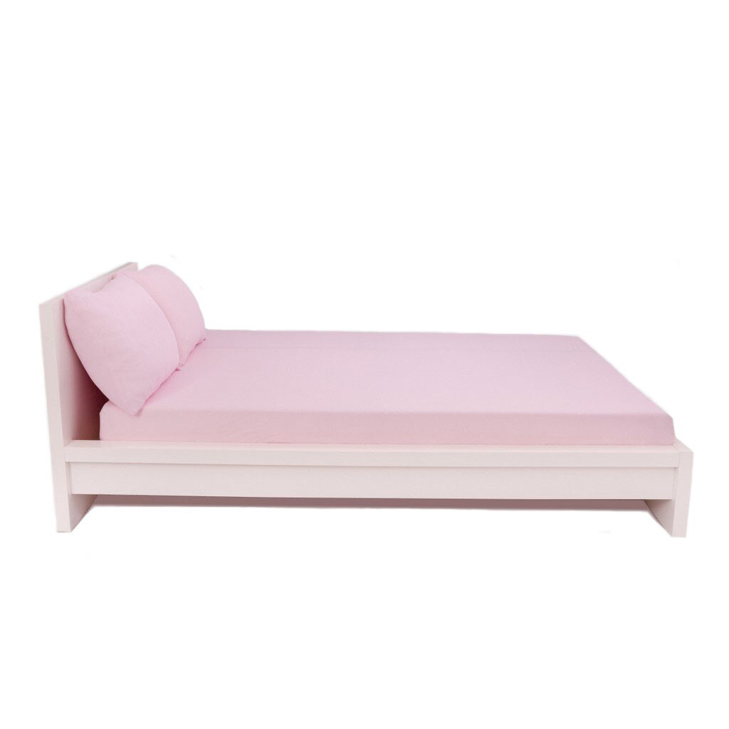 Husa + 2 fete perna, Home Still, frotir, roz, 160x200 cm