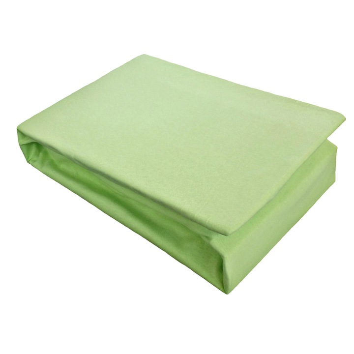 Husa de pat Home Still, 160x200 cm + 2 fete de perna Home Still, 50x70 cm Jersey, bumbac, Verde