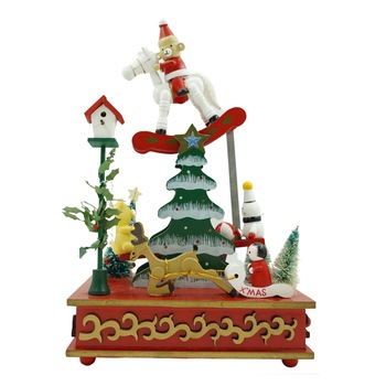 Cutiuta muzicala decorata de Craciun, Multicolor, din Lemn, 17 cm x 27.5 cm, Interior, Flippy Cutiuta muzicala decorata de Craciun, Multicolor, din Lemn, 17 cm x 27.5 cm, Interior, Flippy