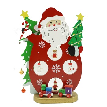 Figurina decorata, Mos Craciun, Rosu, din Lemn, 18 cm x 24.5 cm, Interior, Flippy Figurina decorata, Mos Craciun, Rosu, din Lemn, 18 cm x 24.5 cm, Interior, Flippy