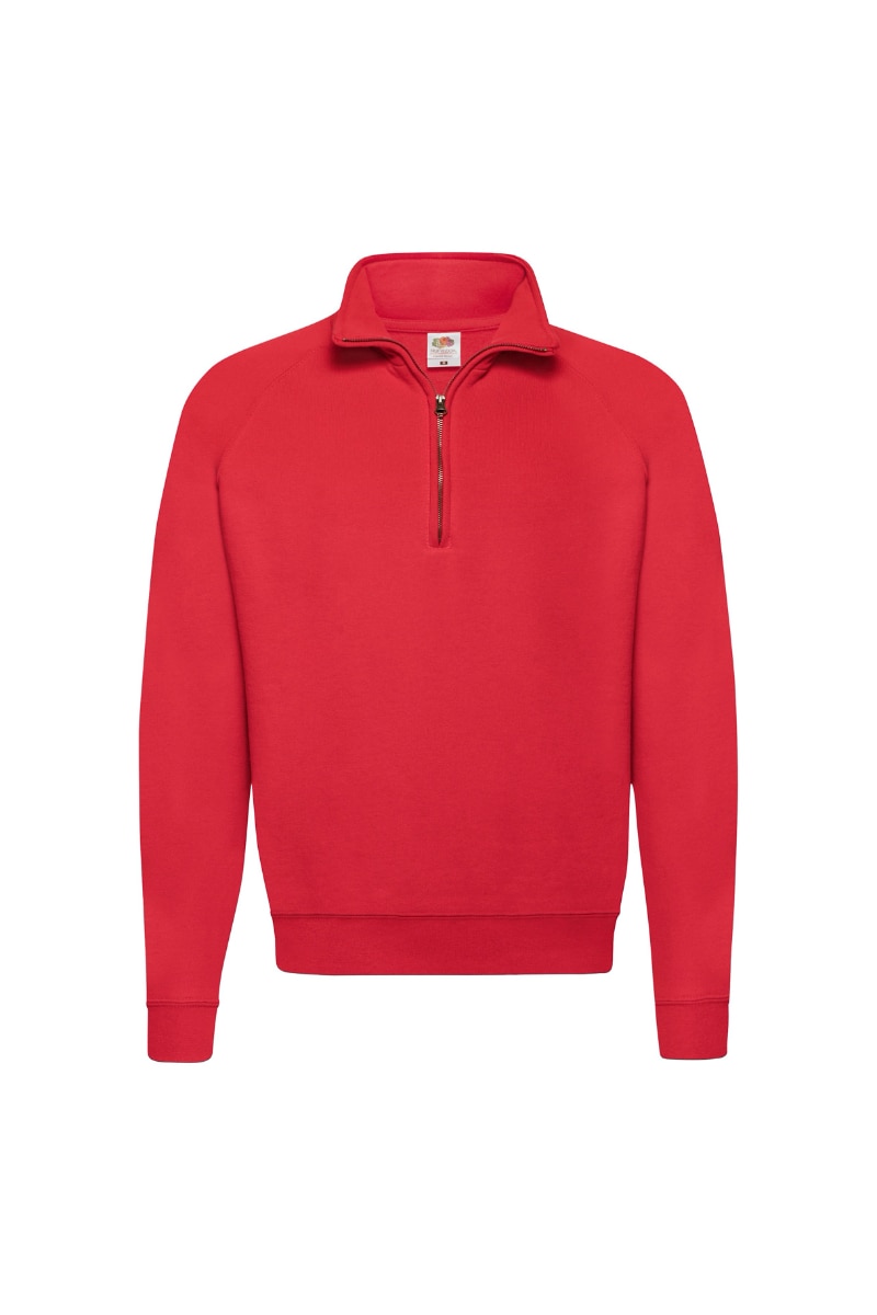 Bluza barbati Fruit of the Loom, Stil clasic, Bumbac/Poliester, Rosu