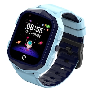 Ceas smartwatch GPS copii Techone™ KT20S 4G, 1.4 inch OGS, apel video, vibratii, camera ultrapixel, Wi-Fi, rezistent la apa IP67, telefon, fatete multiple, bluetooth, SOS, touchscreen, monitorizare spion, Albastru