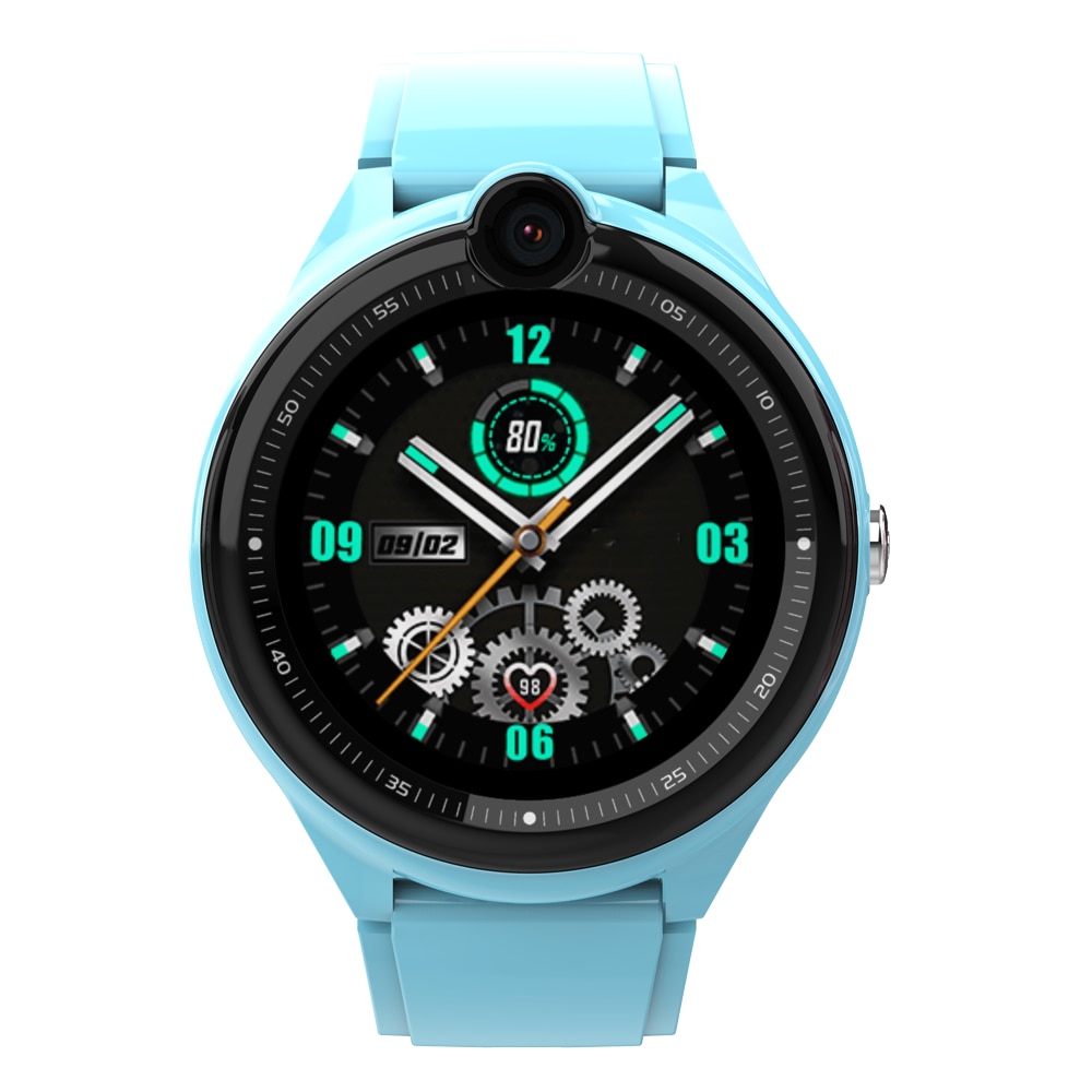 Ceas smartwatch GPS copii Techone™ KT26 4G, 1.28 inch TFT, apel video, vibratii, camera ultrapixel, Wi-Fi, rezistent la apa IP67, telefon, fatete multiple, bluetooth, SOS, touchscreen, monitorizare spion, Albastru