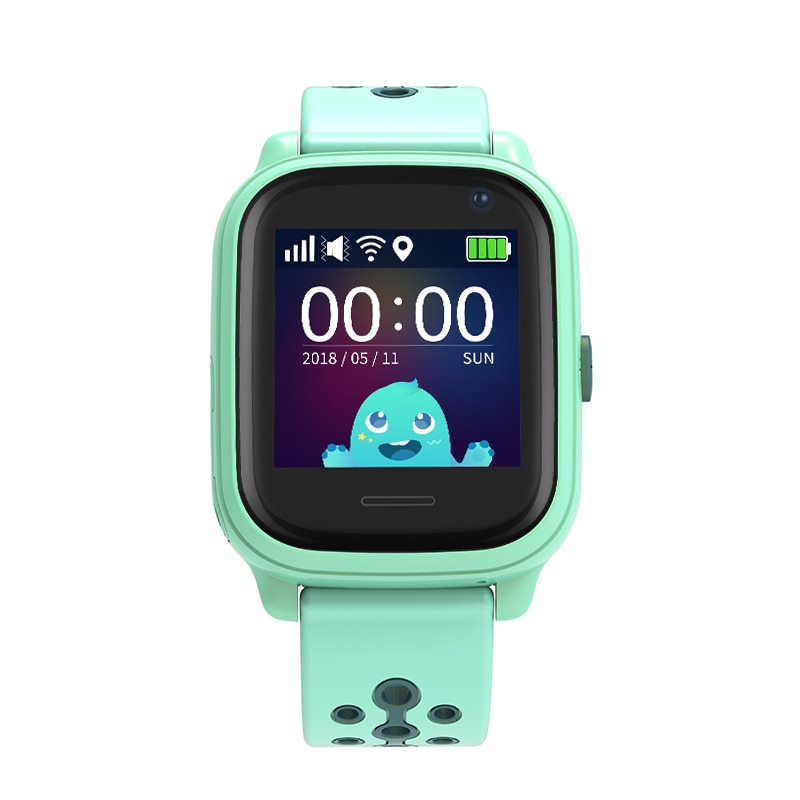 Ceas smartwatch cu GPS pentru copii Wonlex KT04, functie telefon, SIM prepay optiune activa, camera foto ultrapixel, monitorizare spion, localizare WIFI+GPS ultraprecisa, rezistent la apa, Verde
