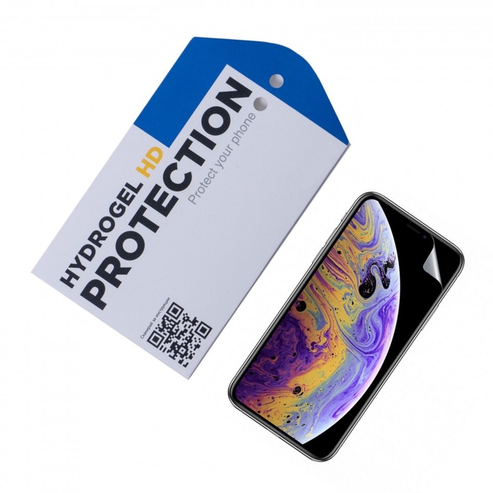 Удароустойчив протектор ОфисиТе за Apple iPhone XS Max, Hydrogel HD, Privacy покритие