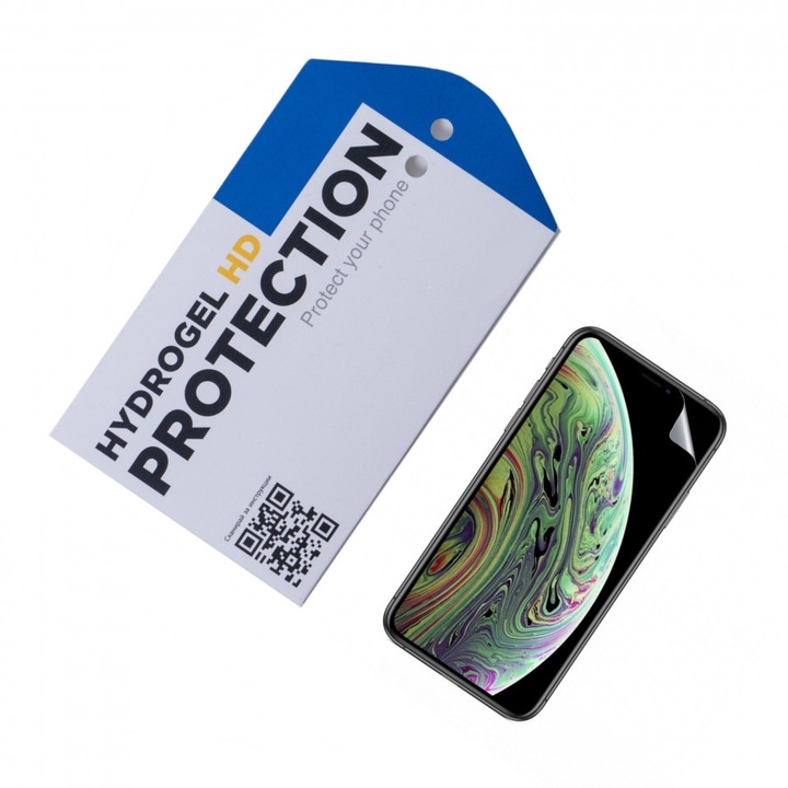 Удароустойчив протектор Ofisite за Apple iPhone XS, Hydrogel HD, покритие Blue Light защита за очите