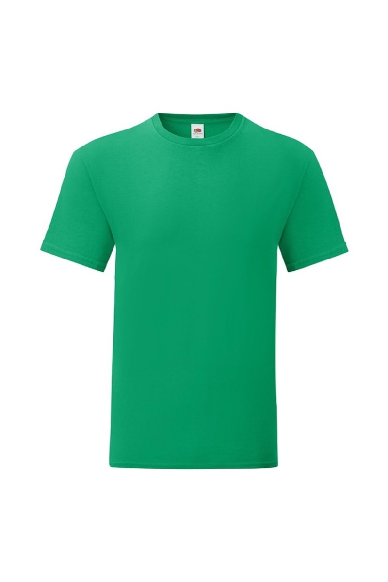 Tricou Iconic, Fruit of the Loom, Bumbac, Verde, Verde