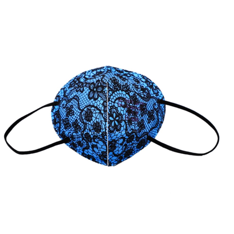 Masca Albastru/negru FFP2, model AD-1001, 5 straturi, Conforma cu CE, ambalata individual