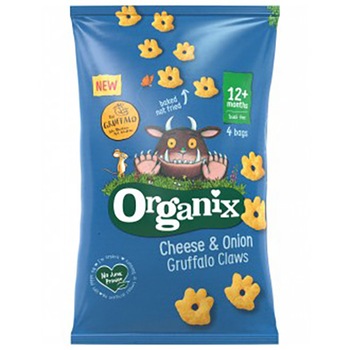 Figurine din porumb cu branza si ceapa Organix Bio Gruffalo, 4buc x 15g, de la 12 luni Figurine din porumb cu branza si ceapa Organix Bio Gruffalo, 4buc x 15g, de la 12 luni