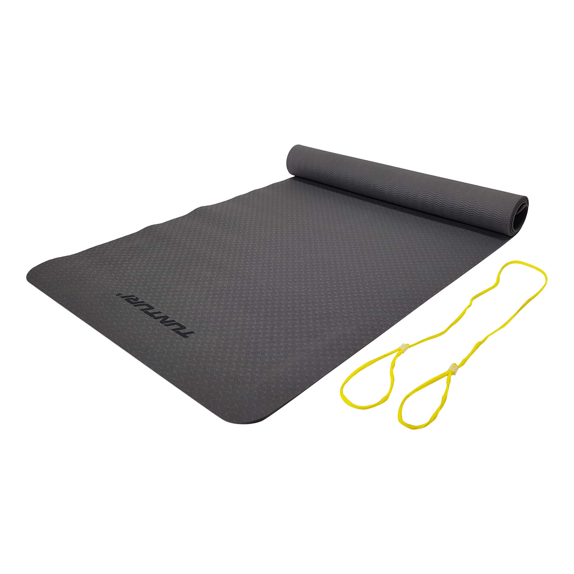 Saltea fitens/yoga/pilates TUNTURI, TPE, 183 x 61 x 0.3 cm, antracit