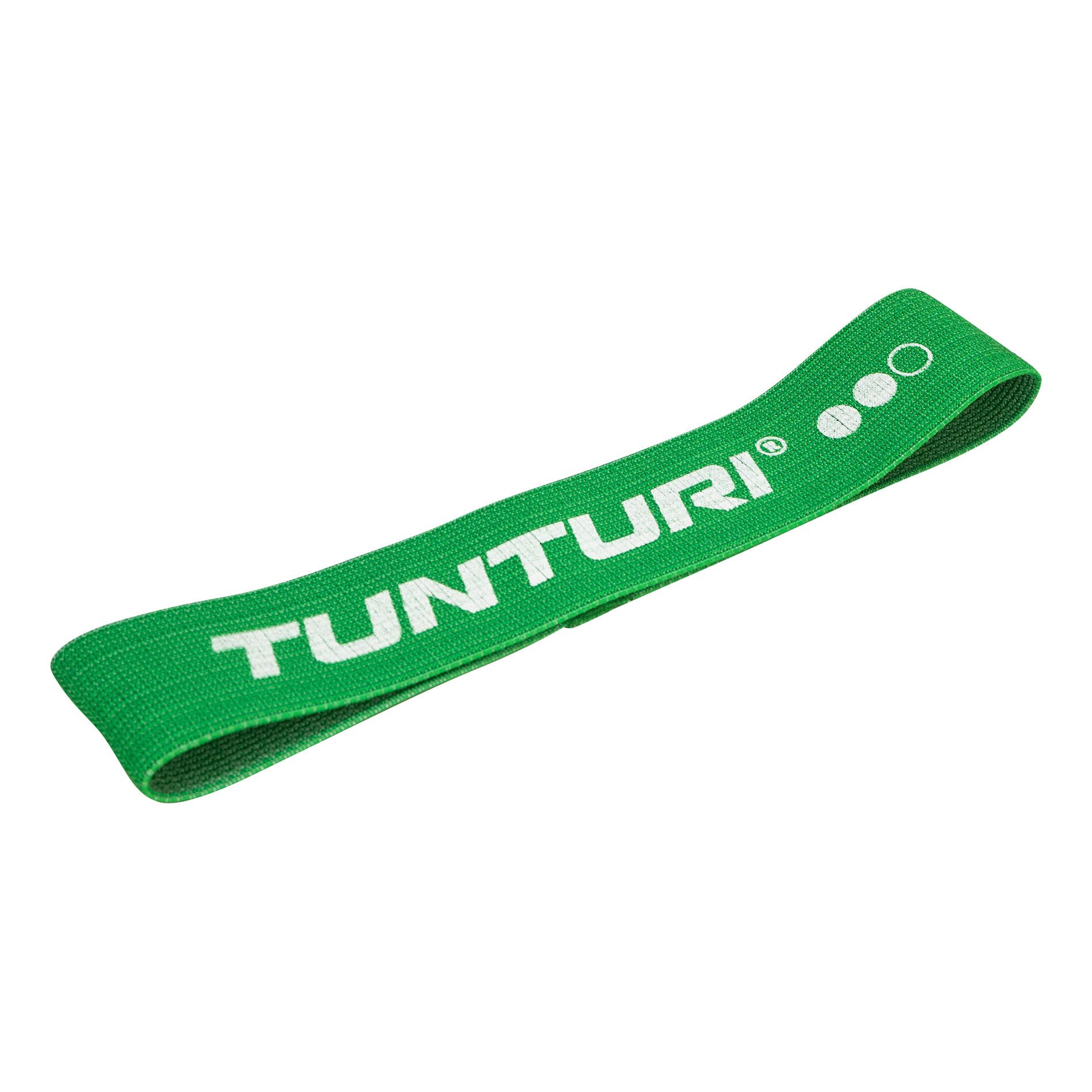 Banda elastica textila TUNTURI, 64 x 5.8 x 0.2 cm, rezistenta 7-10 kg, verde