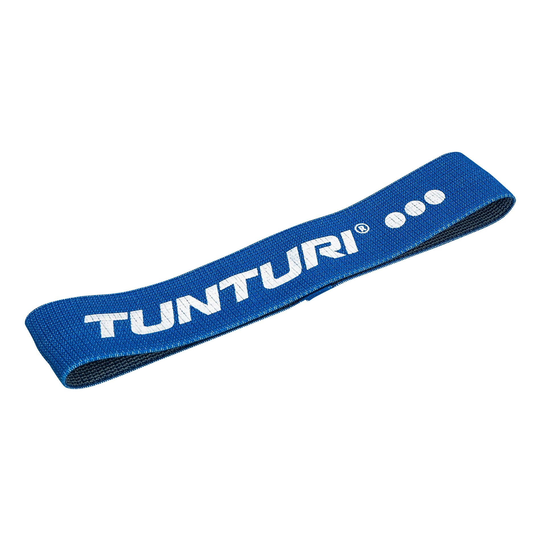 Banda elastica textila TUNTURI, 64 x 5.8 x 0.2 cm, rezistenta 11-14 kg, albastru